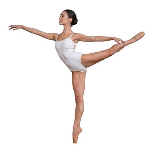 Dance For Dreams White Camisole Ballet Leotard V-Back NWT Size S